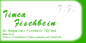 timea fischbein business card